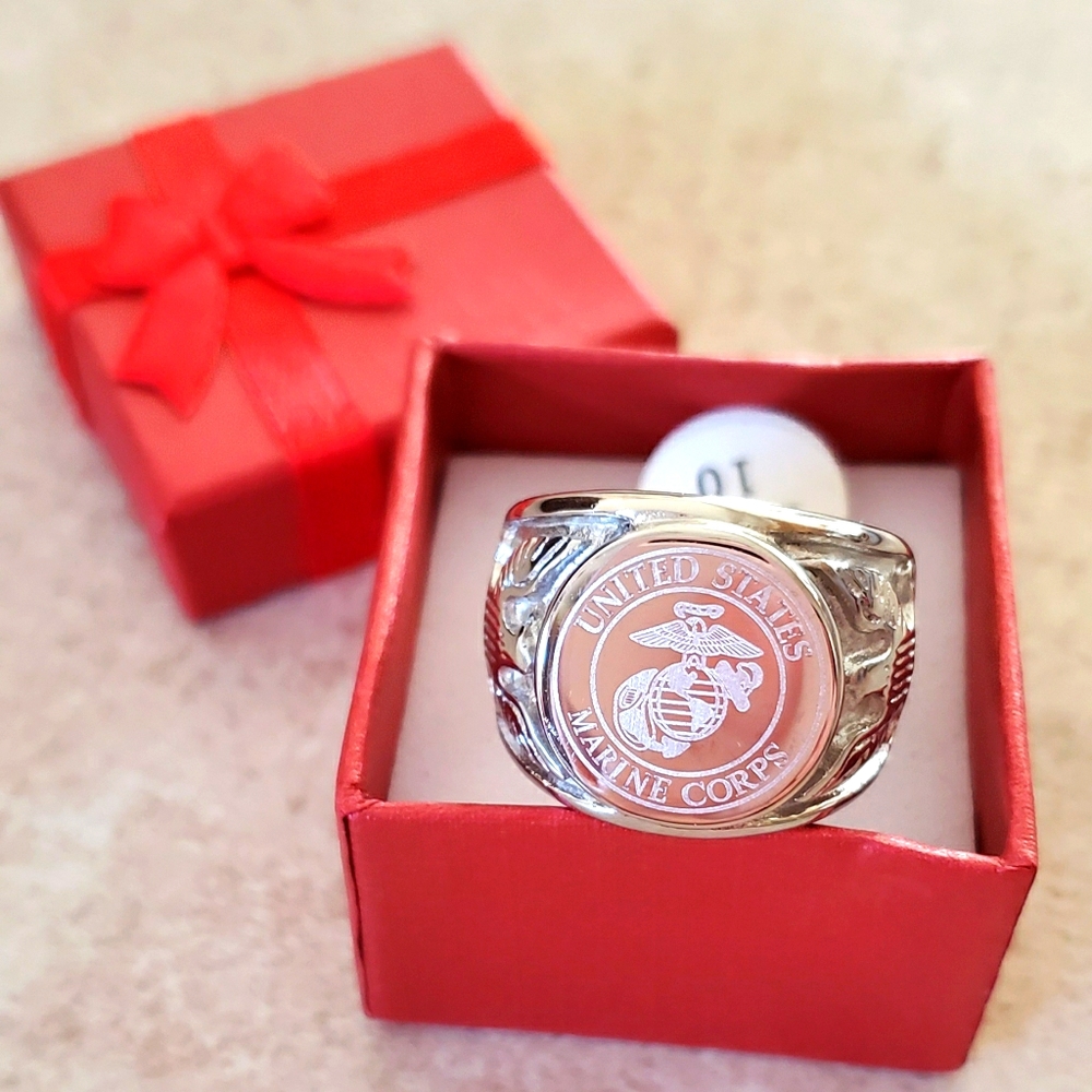 New stainless steel USMC Marine Corps ring 8-13 available